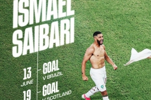 连续三场小组赛进球+对荷兰罚入制胜点球，FIFA海报祝贺赛巴里